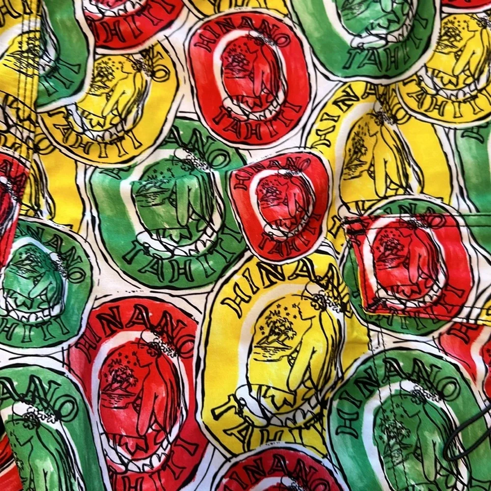 Hinano Tahiti Colorful Caribbean Surf Board Shorts Swim Trunks Size 33